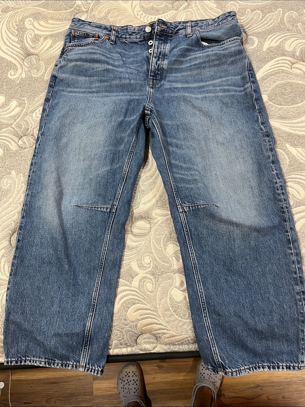 Madewell Medium Blue Button-Fly Denim Jeans